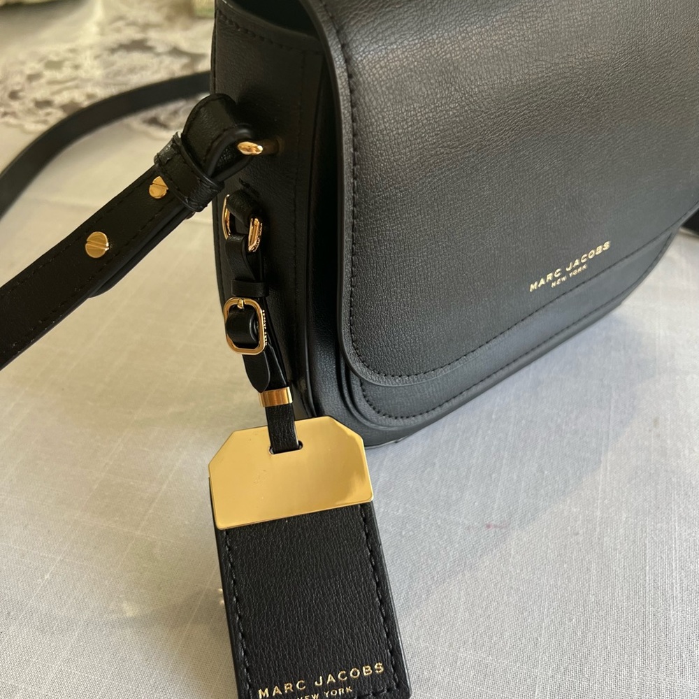 Marc Jacobs Black Leather Crossbody Saddle Bag - Picture 5 of 10